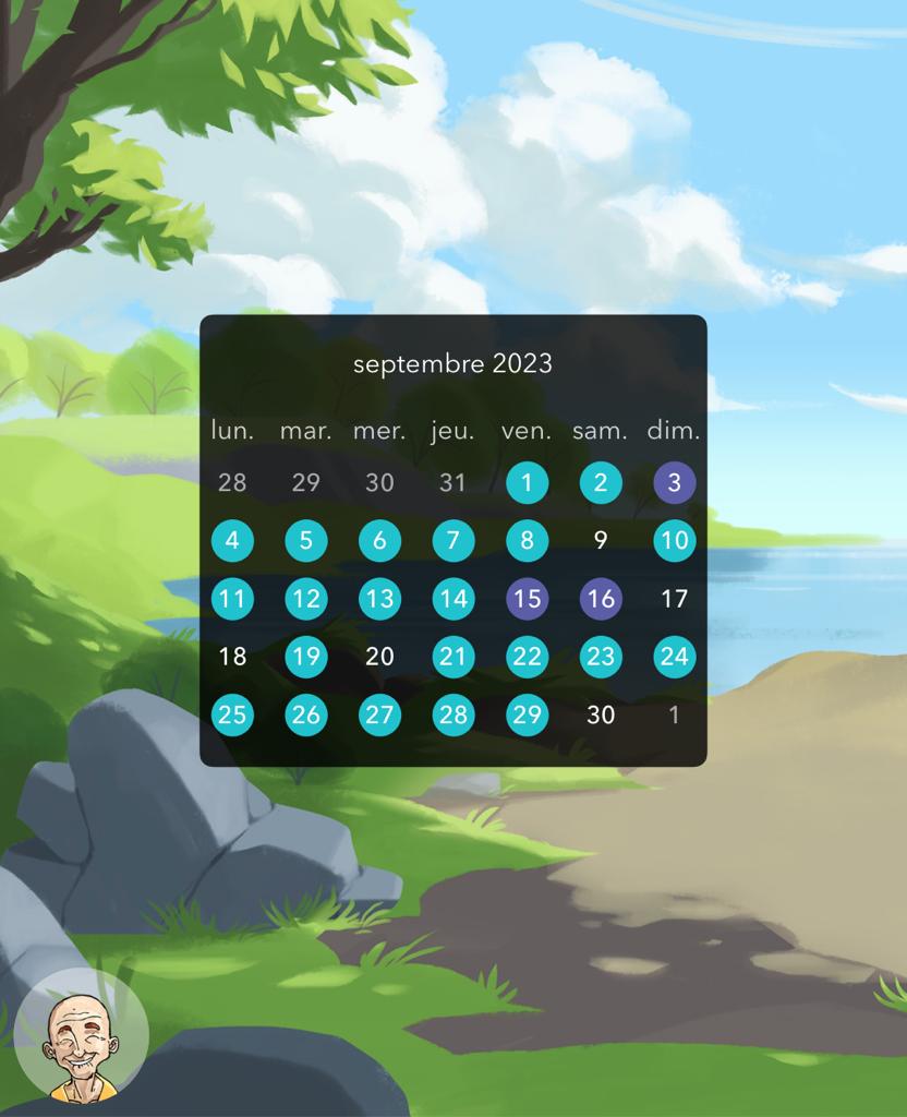calendrier de méditation petit bambou